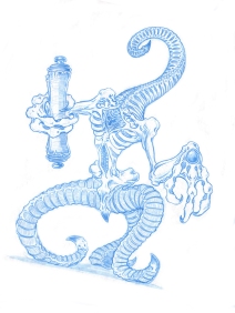 Nyarlathotep-blue-sketch